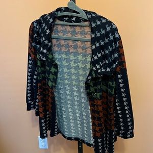 Abstract colorful quarter sleeve jacket